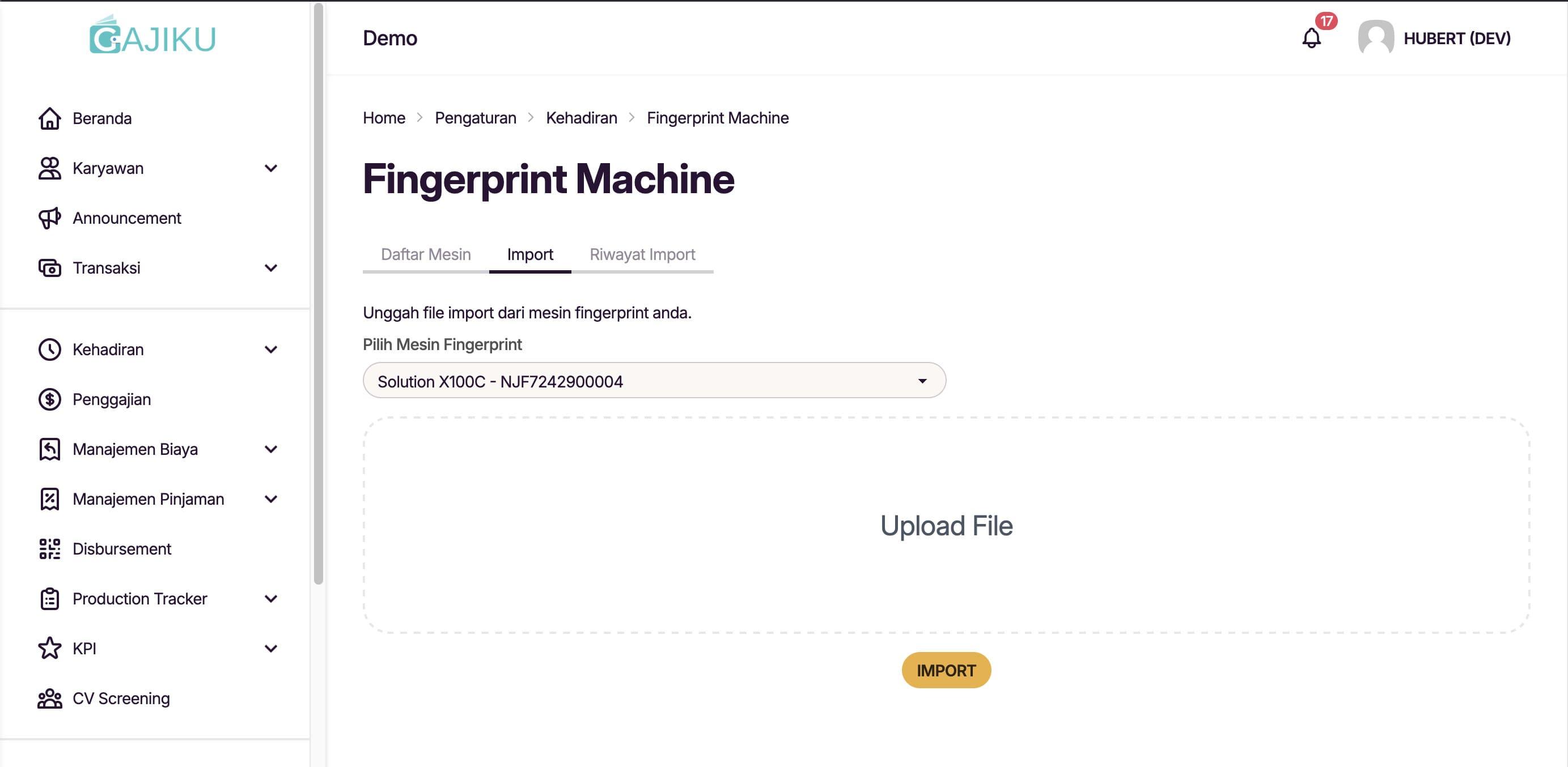 Fingerprint Add Machine